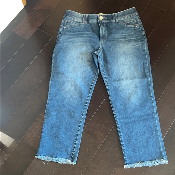 Democracy size 14 “AB” technology Classic Blue Denim Jeans frayed hem. - Picture 1 of 7